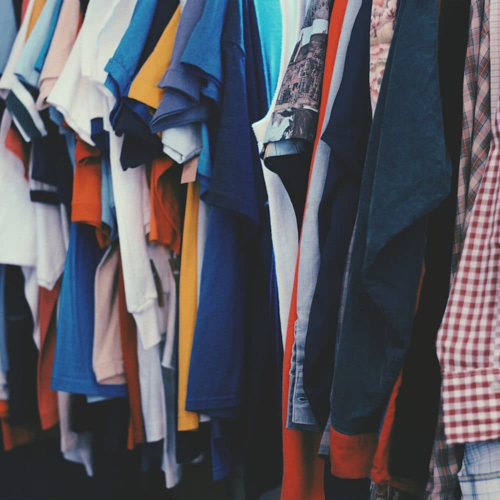 Racks of assorted garments