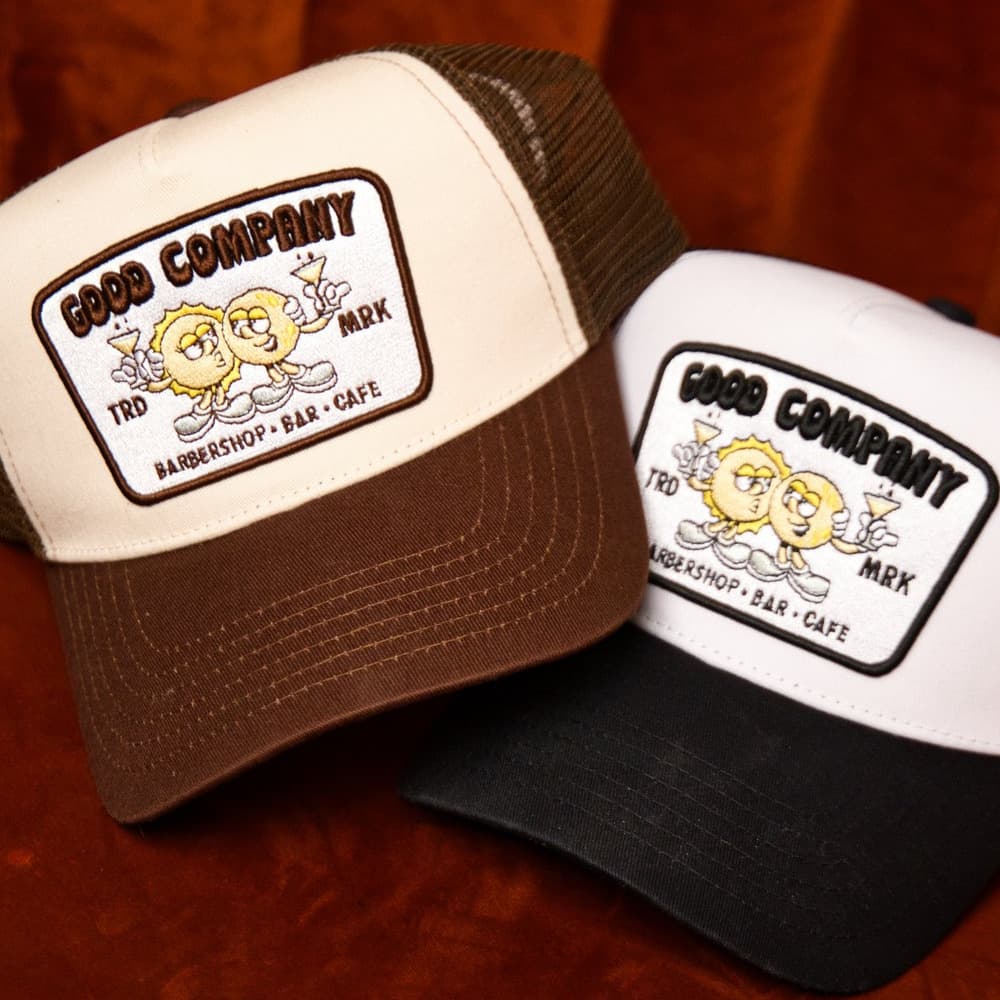 Custom Trucker Hats & Puff Print Apparel produced for Good Company