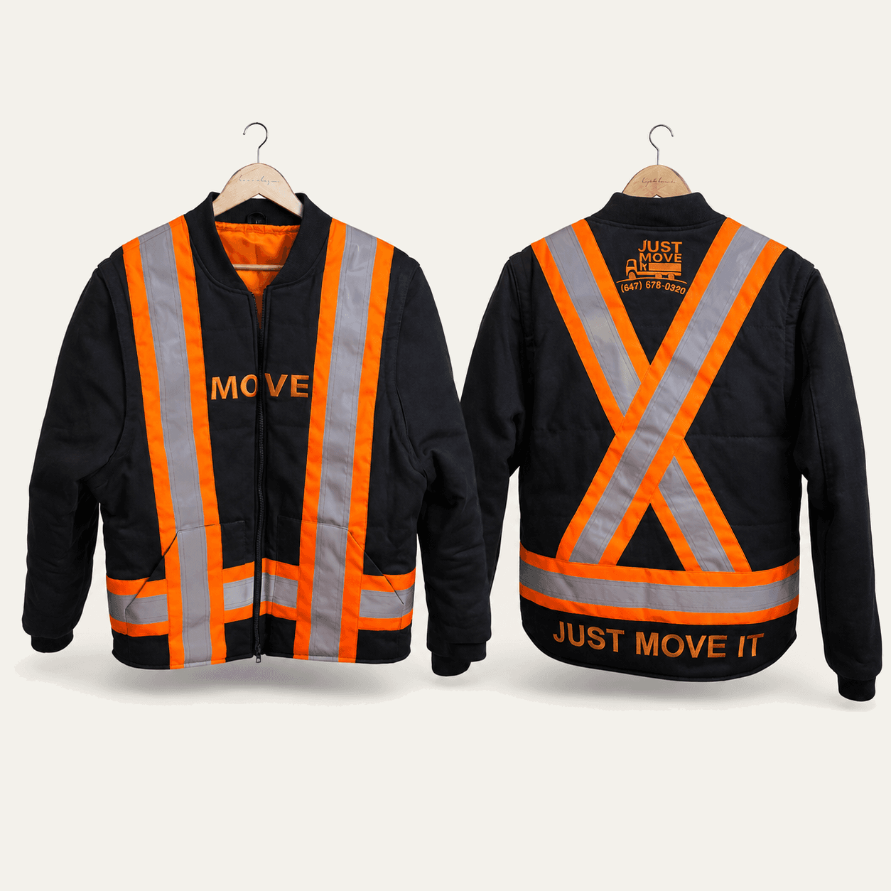 CSA Reflective Workwear Jackets produced for Just Move It