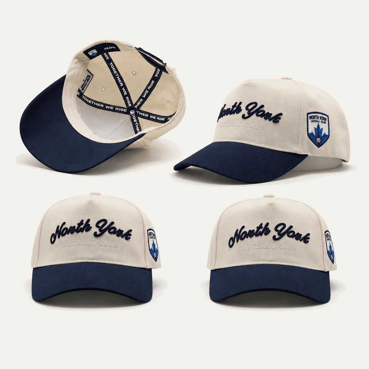 Custom 5 Panel Snapbacks produced for North York Football Club
